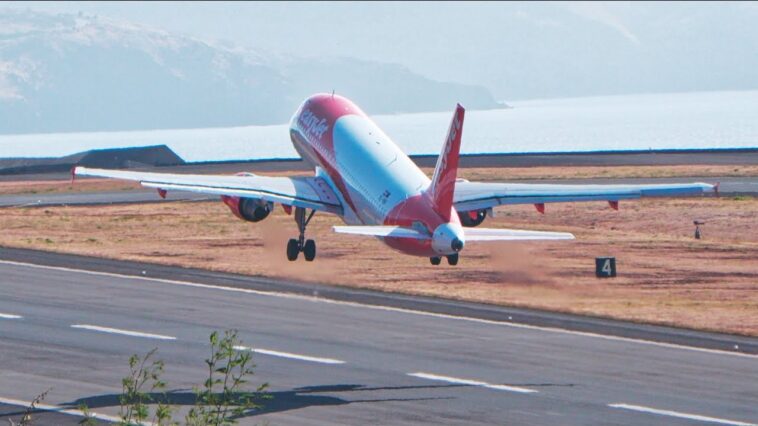 8 Beautiful Morning Takeoffs at Madeira Airport