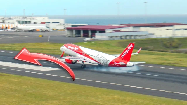 GREAT BOUNCING LANDING Easyjet A320N at Madeira Airport